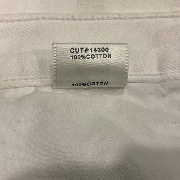 J BRAND Skirt Bonny Denim White Raw Hem Button Fly Waist 27 - Picture 6 of 9